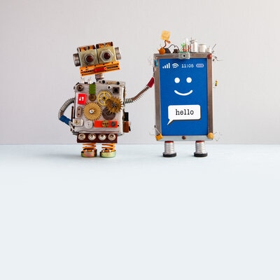 robot and chatbot