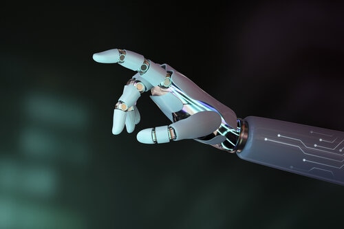 ai robot hand reaching out